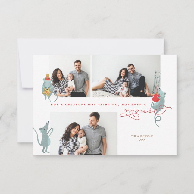 Not a Creature Was Stirring Illustrated Holiday Invitation (Front)