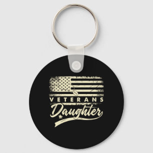 Not A Daddys Little Girl A Veterans Daughter Key Ring
