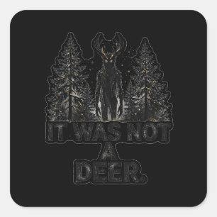 Not a Deer Forest Creature at Night Sticker