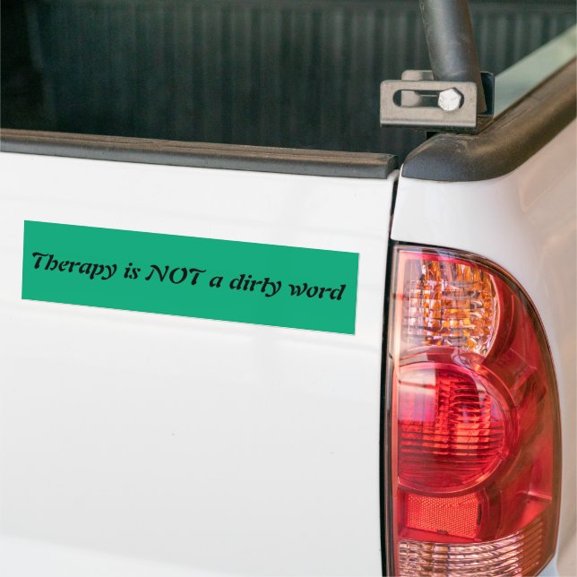 Not a dirty word bumper sticker (On Truck)