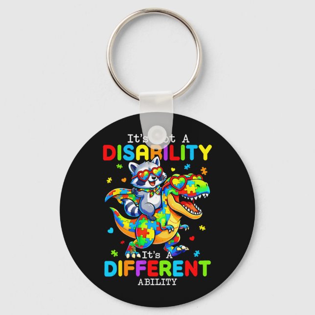 Not A Disability Different Ability for Kids Autism Key Ring (Front)