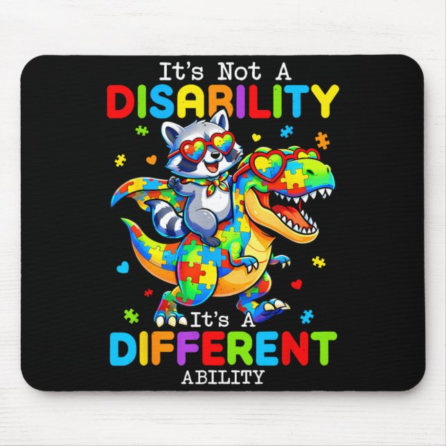 Not A Disability Different Ability for Kids Autism Mouse Mat (Front)