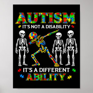 Not a disability different ability for kids autism poster