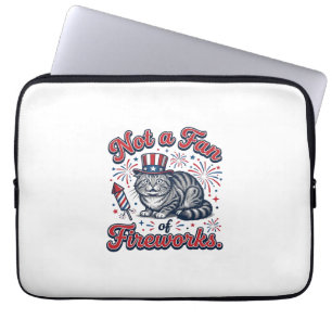 Not a Fan of Fireworks Scared Cat Shirt (2)_1 Laptop Sleeve