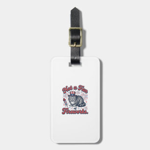 Not a Fan of Fireworks Scared Cat Shirt (2)_1 Luggage Tag