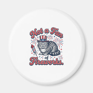Not a Fan of Fireworks Scared Cat Shirt (2)_1 Magnet