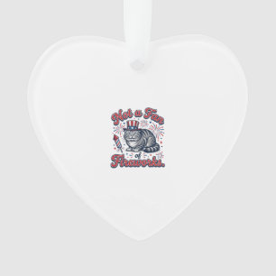 Not a Fan of Fireworks Scared Cat Shirt (2)_1 Ornament