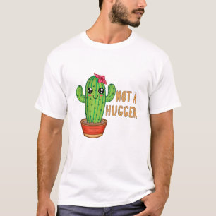 Not A Hugger Cactus Free Hug T-Shirt