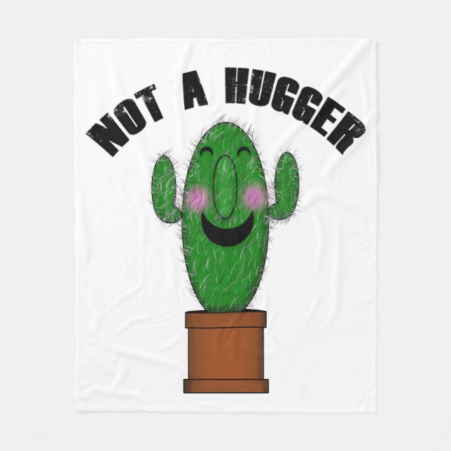 Not A Hugger Fleece Blanket (Front)