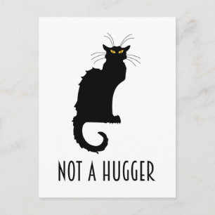 Not A Hugger Funny Introvert Antisocial Cat Postcard