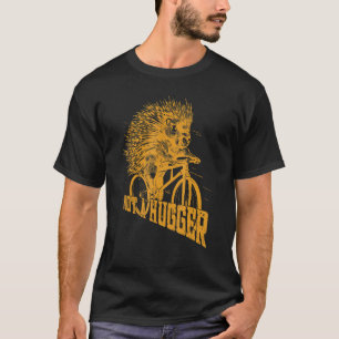 Not a Hugger Funny Porcupine Cyclist Funny Cycling T-Shirt