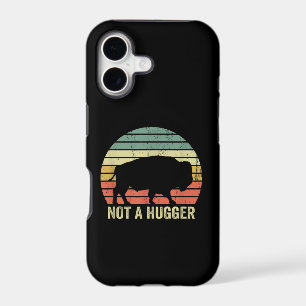 Not A Hugger Funny Yellowstone Buffalo Bison Intro
