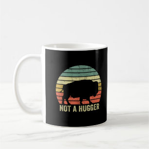 Not A Hugger Funny Yellowstone Buffalo Bison Intro Coffee Mug