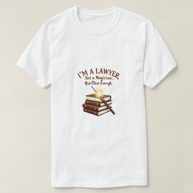 Not a Magician, But Close Enough – Law Design  T-Shirt (Design Front)