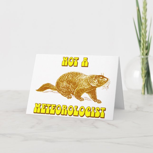 Not a Meteorologist Groundhog Card (Front)