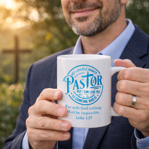 Not A Miracle Worker Blue Pastor Appreciation Coffee Mug