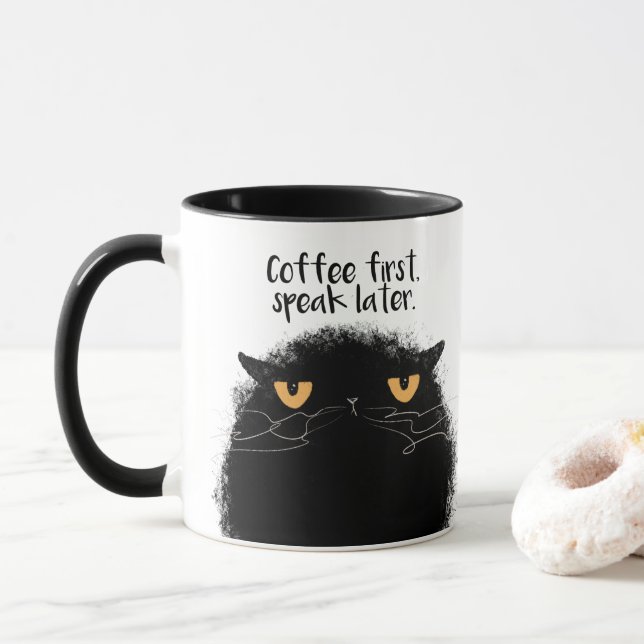 Not a morning person mug (With Donut)