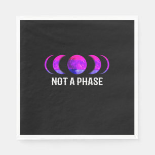 _Not a Phase_ - Bisexual Pride Moon T-Shirt Napkin