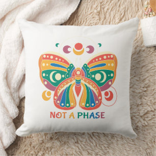 Not A Phase – Colourful Butterfly LGBTQ Pride Cushion