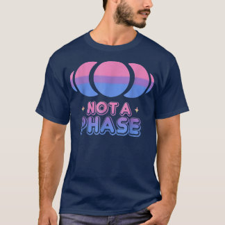 Not a Phase Moon Bisexual Flag Clothes Funny Proud T-Shirt
