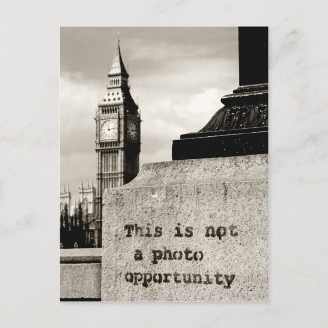 not a photo opportunity postcard (Front)