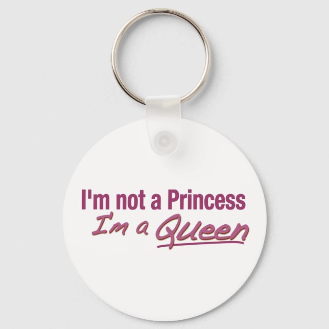 Not a Princess a Queen Key Ring (Front)