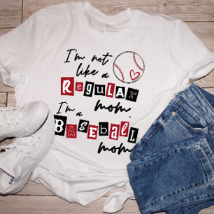 Not a Regular Mum I'm a Baseball Mum Personalised Tri-Blend Shirt