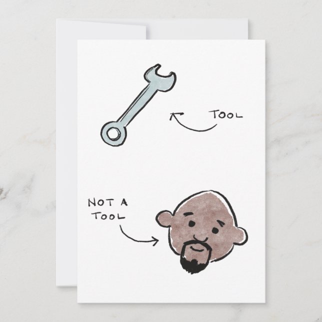 Not a tool father's day - wrench - Marcus Holiday Card (Front)