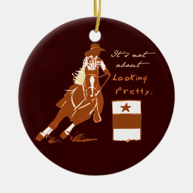 Not About Looking Pretty Ceramic Tree Decoration (Front)