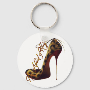 "Not Afraid of Heights" Tres Chic High Heel Design Key Ring