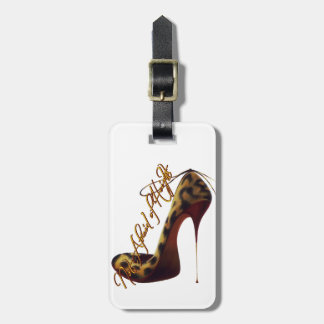 "Not Afraid of Heights" Tres Chic High Heel Design Luggage Tag