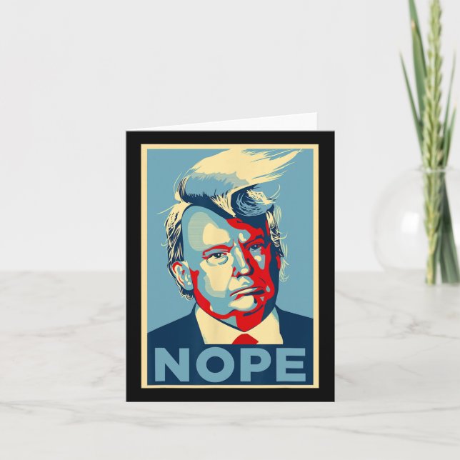 Not Again Funny Trump 2024  Card (Front)