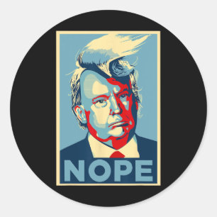 Not Again Vote 2024 Anti Trump Anti Biden Classic Round Sticker