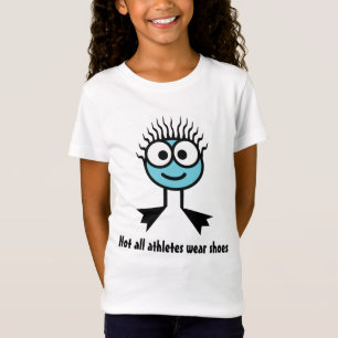 Not all athletes wear shoes - Blue Swim Character T-Shirt