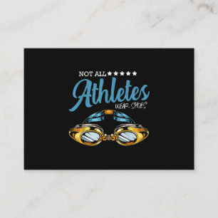 Not All Athletes Wear Shoes Funny Swimming Swimmer Enclosure Card