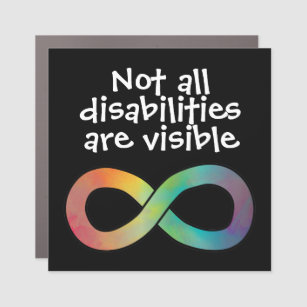 Not All Disabilities are Visible Autism Acceptance Car Magnet