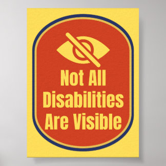 Not All Disabilities Are Visible - Blind Version Poster