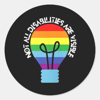 Not All Disabilities Are Visible Disabilities Awa Classic Round Sticker