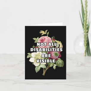 Not All Disabilities Are Visible Fibromyalgia Chro Card