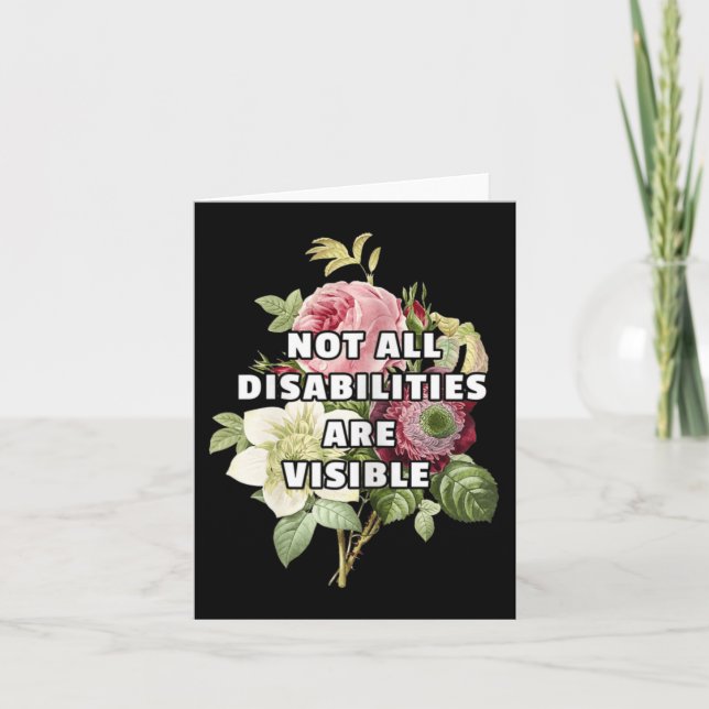 Not All Disabilities Are Visible Fibromyalgia Chro Card (Front)