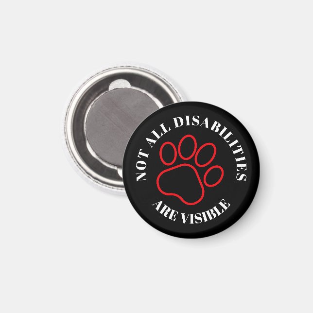 Not all disabilities are visible magnet (Front/Back)