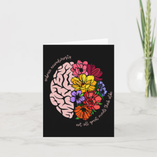 Not All Great Minds Think Alike Flower Autism Awar Card