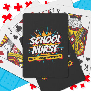 Not All Heroes Wear Capes Nurse Appreciation Playing Cards