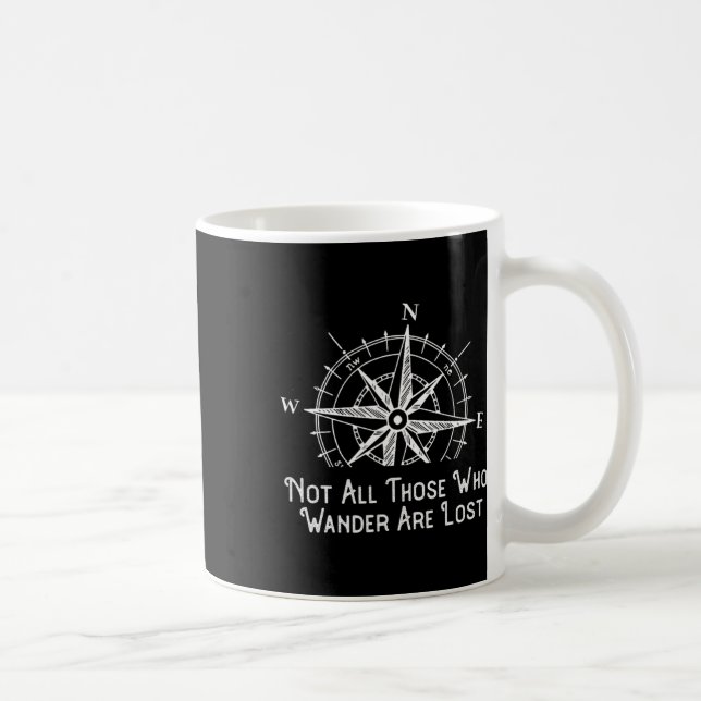 Not All Those Who Wander Are Lost Funny Hiking Gif Coffee Mug (Right)