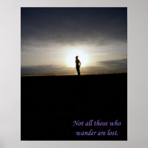 Not all those who wander are lost poster