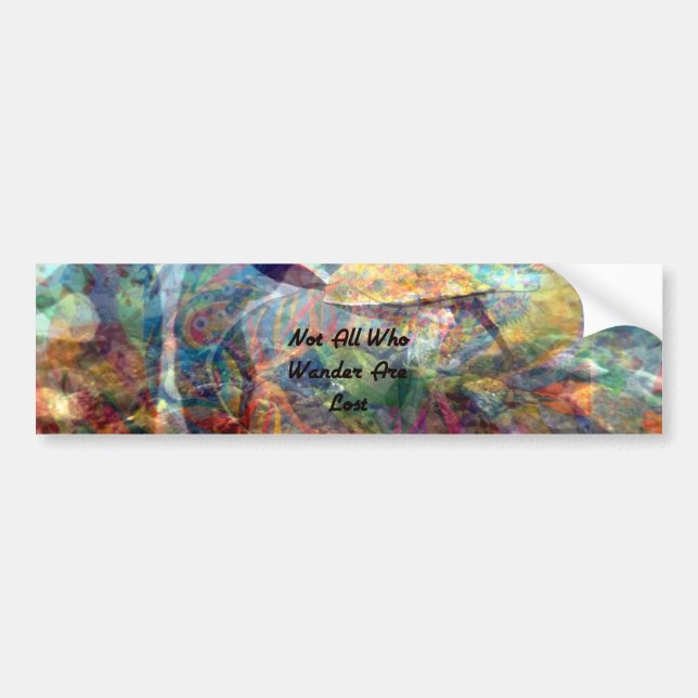 Not All Those Who Wander Inspirational Quote Bumper Sticker (Front)