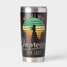 Not All Who Improvise Are Lost Violin Tumbler 