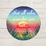 Not all who wander are lost - cruise door  car magnet<br><div class="desc">"Not all who wander are lost... some of us are just looking for our cabin." Customise with couple's names. Decorate your cruise ship door with this fun cruise door magnet. This magnet makes a great cabin door marker for your stateroom to easily be found in the sea of cabins onboard...</div>