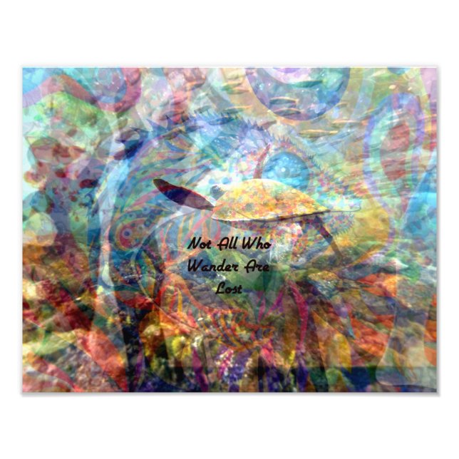 Not All Who Wander Are Lost Inspirational Quote Photo Print (Front)