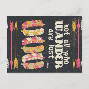 Not All Who Wander Are Lost postcard